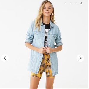 Long oversized denim jacket